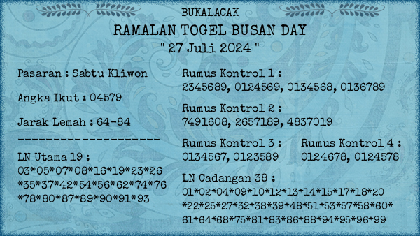 Prediksi Busan Day