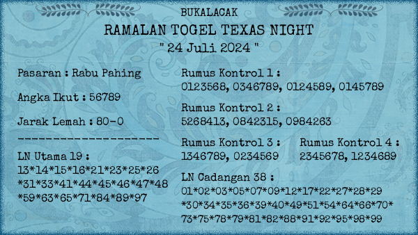 Prediksi Texas Night