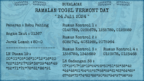 Prediksi Vermont Day